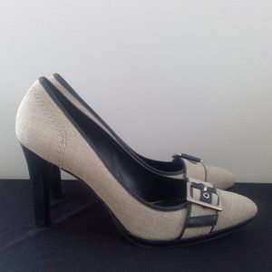 Banana Republic Women's Leather & Linen Pumps Sz 9